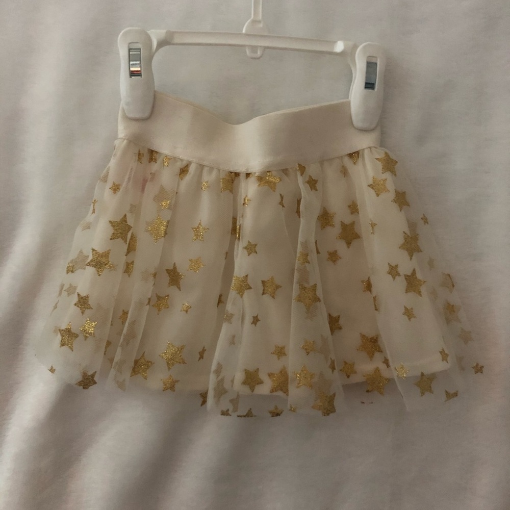 Girls Glitter Star Print Frill Skirt